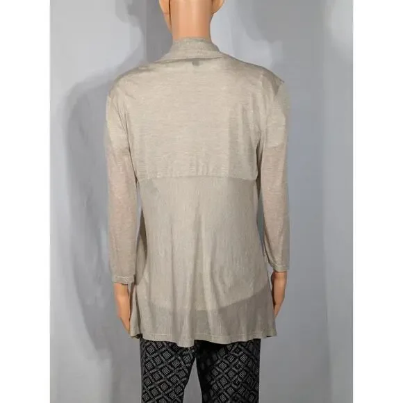 Lafayette 148 Light Wrap Cardigan Size Med New York Camel WorkWear Resort - Picture 4 of 8